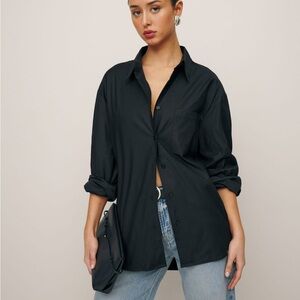 Reformation Will Oversized Shirt in Black *NEW*